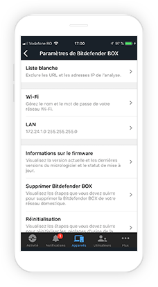 Gérez les paramètres de votre Bitdefender BOX​